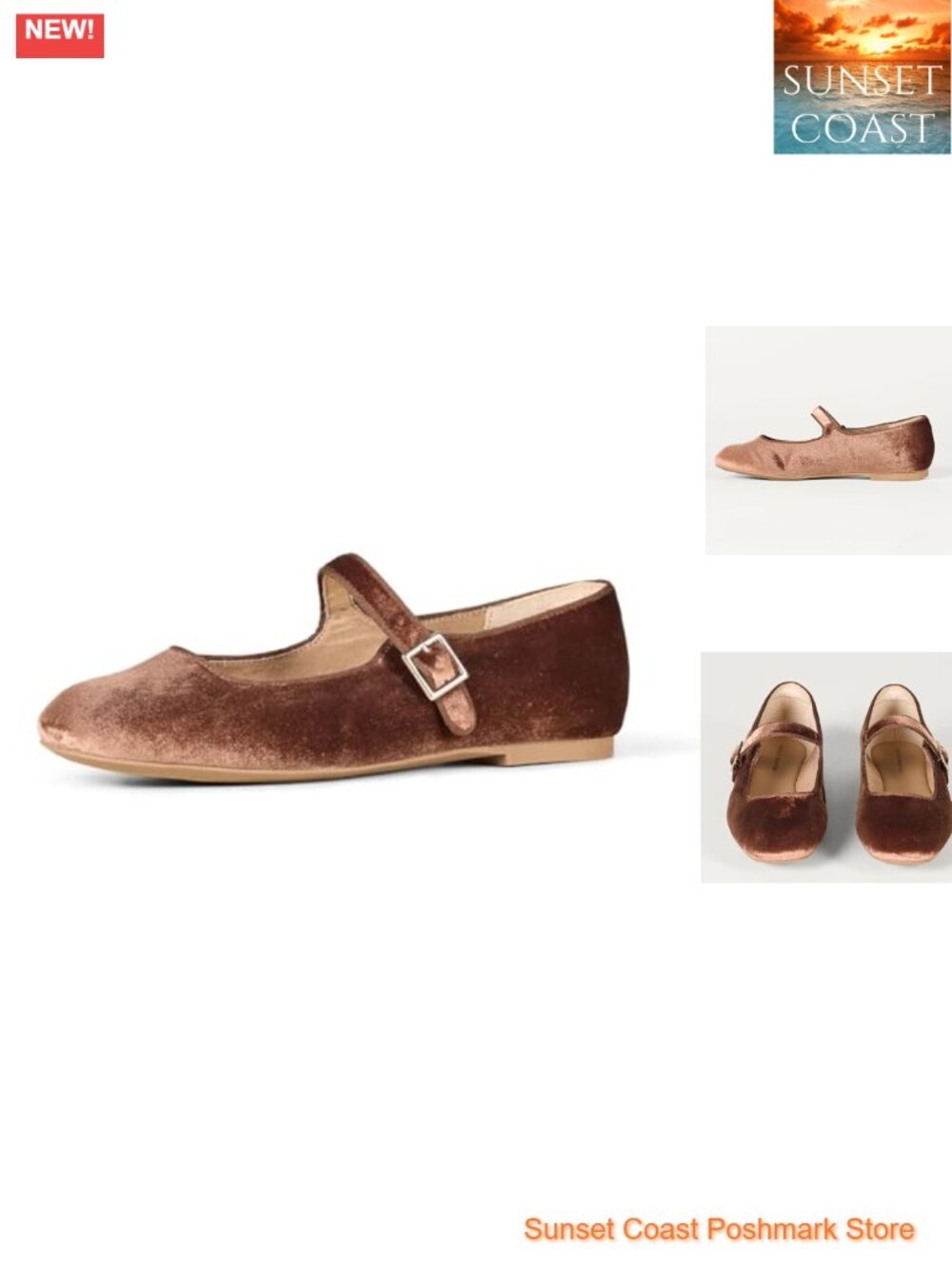 Square-Toe Mary Jane Ballet Flat with Memory Foam & Buckle Strap